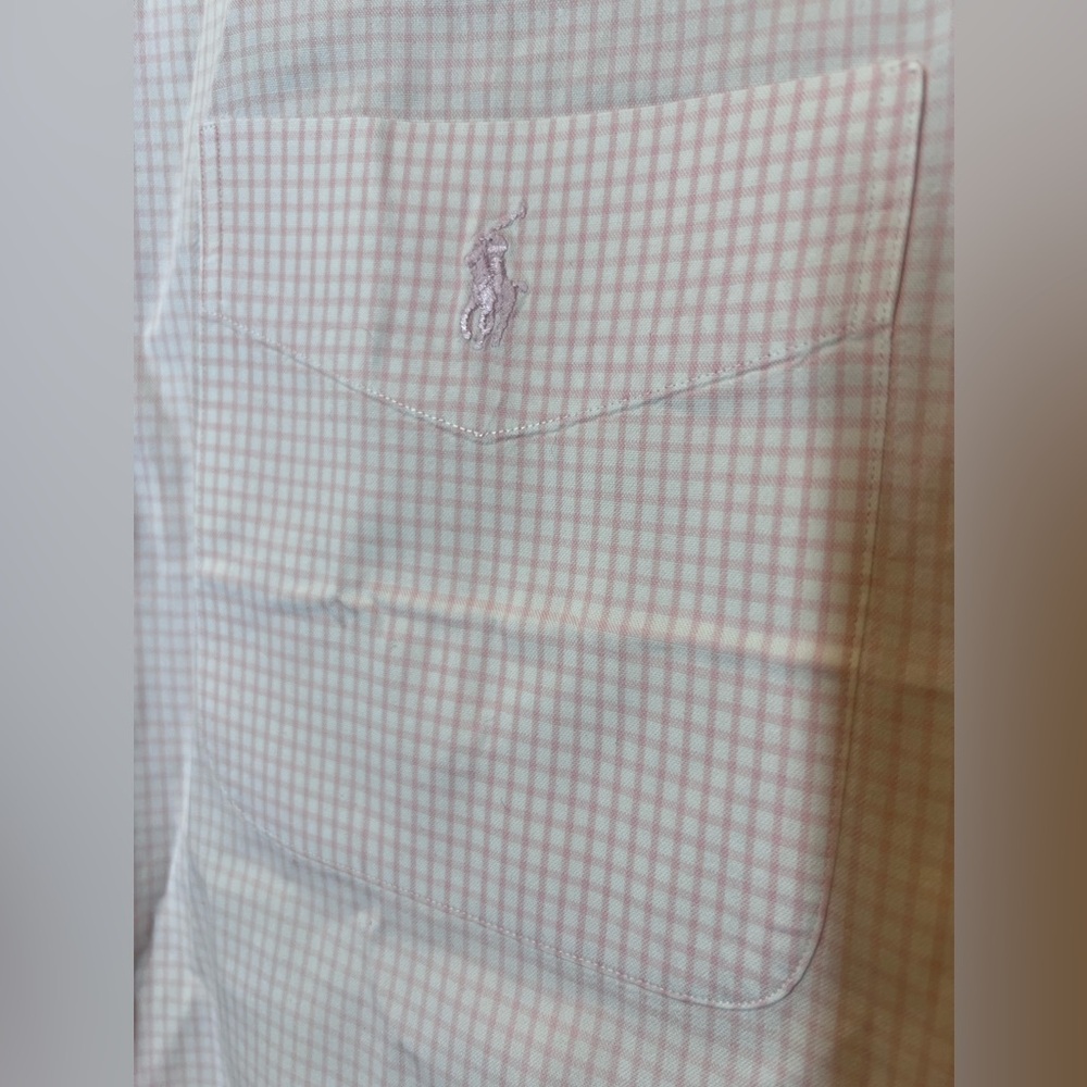 Ralph Lauren Golf‎ Tilden 100% Cotton Pink Gingham Pink Pony Oxford Large - Picture 3 of 6